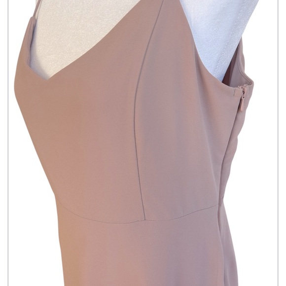 Show Me Your MuMu Soft Beige Faith ChiffonMaxi Spaghetti Strap Dress Size L - Picture 8 of 11